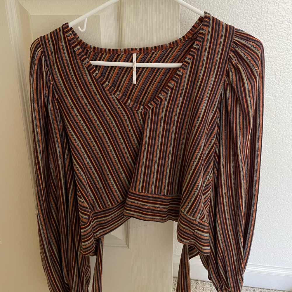 XS Free People long sleeve tie top